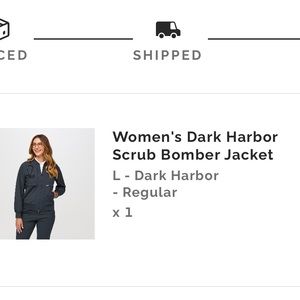 NWT FIGS SCRUB BOMBER JACKET